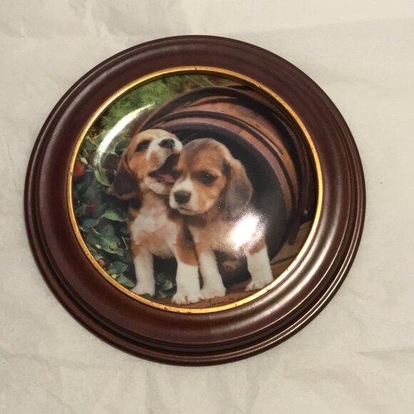 Franklin Mint Barrel O' Beagles Limited Edition Numbered Collector's Plate - Picture 3 of 6